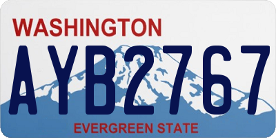 WA license plate AYB2767