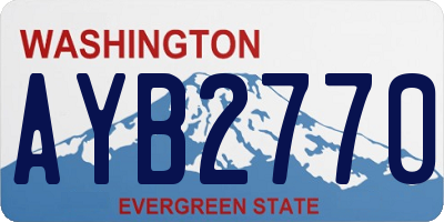 WA license plate AYB2770