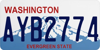 WA license plate AYB2774