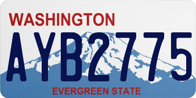 WA license plate AYB2775