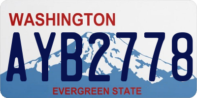 WA license plate AYB2778