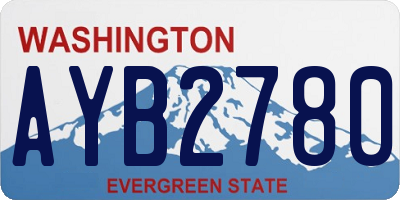 WA license plate AYB2780