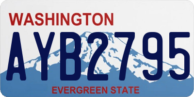 WA license plate AYB2795
