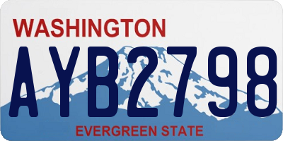 WA license plate AYB2798