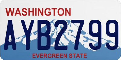 WA license plate AYB2799
