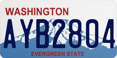 WA license plate AYB2804
