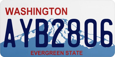 WA license plate AYB2806