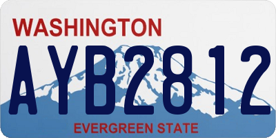 WA license plate AYB2812