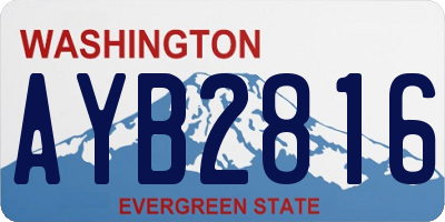 WA license plate AYB2816