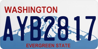 WA license plate AYB2817