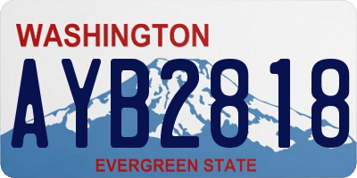 WA license plate AYB2818