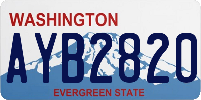 WA license plate AYB2820