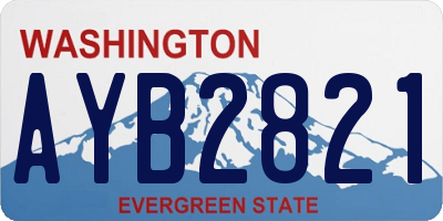WA license plate AYB2821