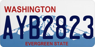 WA license plate AYB2823