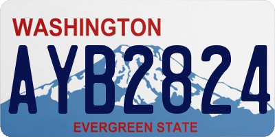 WA license plate AYB2824