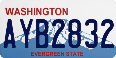 WA license plate AYB2832