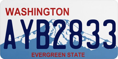 WA license plate AYB2833
