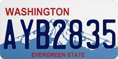 WA license plate AYB2835