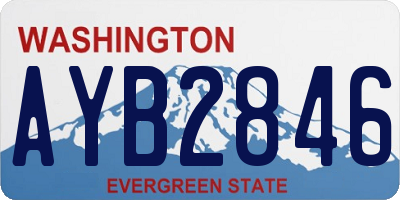 WA license plate AYB2846