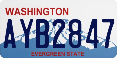 WA license plate AYB2847