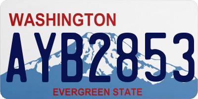 WA license plate AYB2853