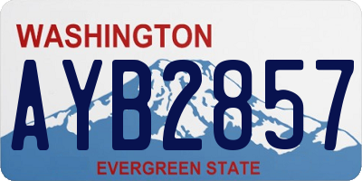 WA license plate AYB2857