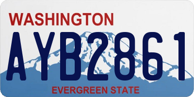 WA license plate AYB2861