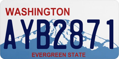 WA license plate AYB2871
