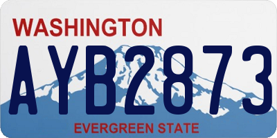 WA license plate AYB2873