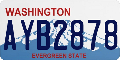 WA license plate AYB2878