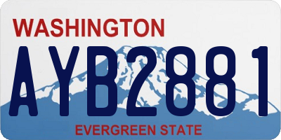 WA license plate AYB2881