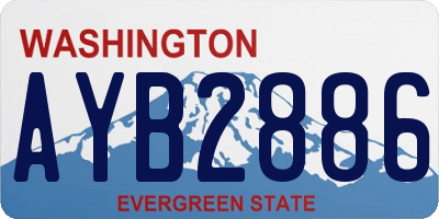 WA license plate AYB2886