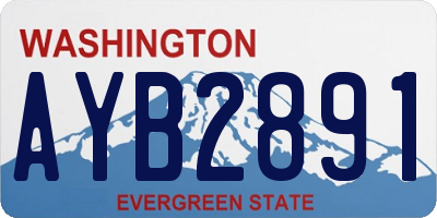 WA license plate AYB2891