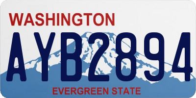 WA license plate AYB2894