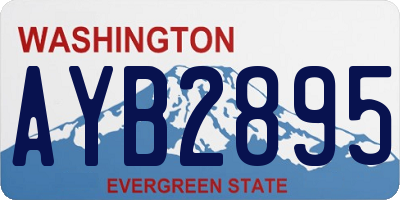 WA license plate AYB2895