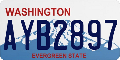 WA license plate AYB2897