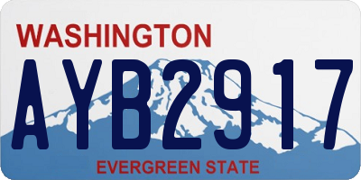 WA license plate AYB2917