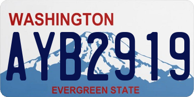 WA license plate AYB2919
