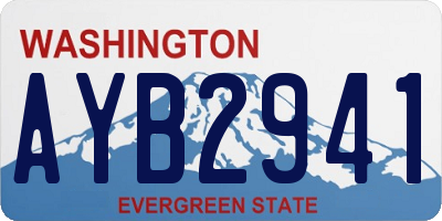 WA license plate AYB2941