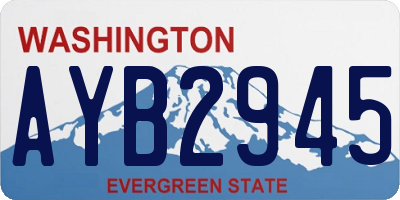 WA license plate AYB2945