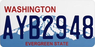 WA license plate AYB2948