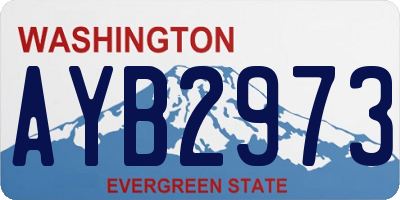WA license plate AYB2973