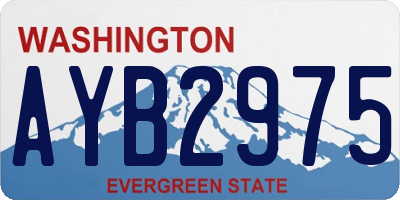 WA license plate AYB2975