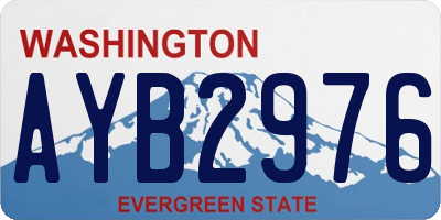 WA license plate AYB2976