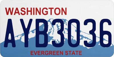 WA license plate AYB3036