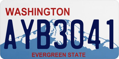 WA license plate AYB3041