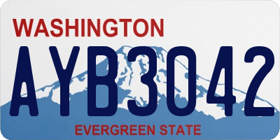 WA license plate AYB3042
