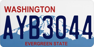 WA license plate AYB3044