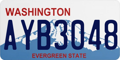 WA license plate AYB3048