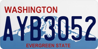 WA license plate AYB3052